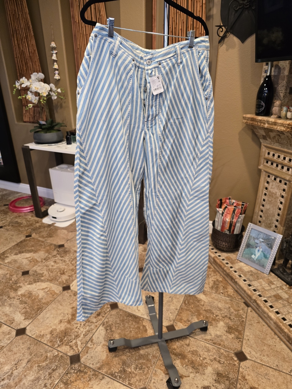 Free People Runyon striped pants, NWT L - Picture 5 of 12